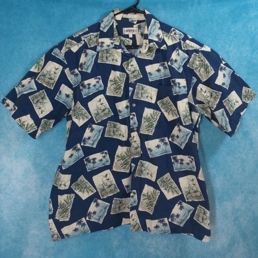 Campia Moda Short Sleeve Hawaiian Shirt, Men's, 100% Cotton, Size XL